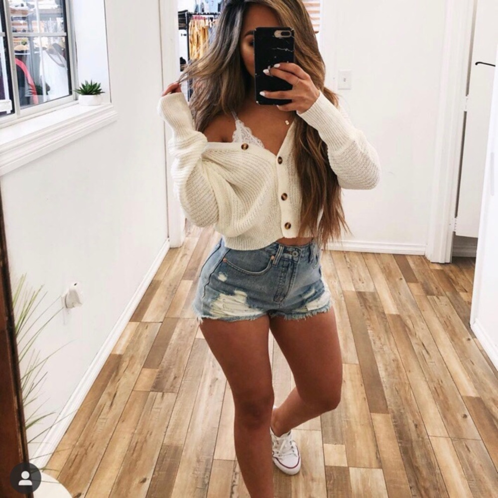 Ootd fash cropped sweater